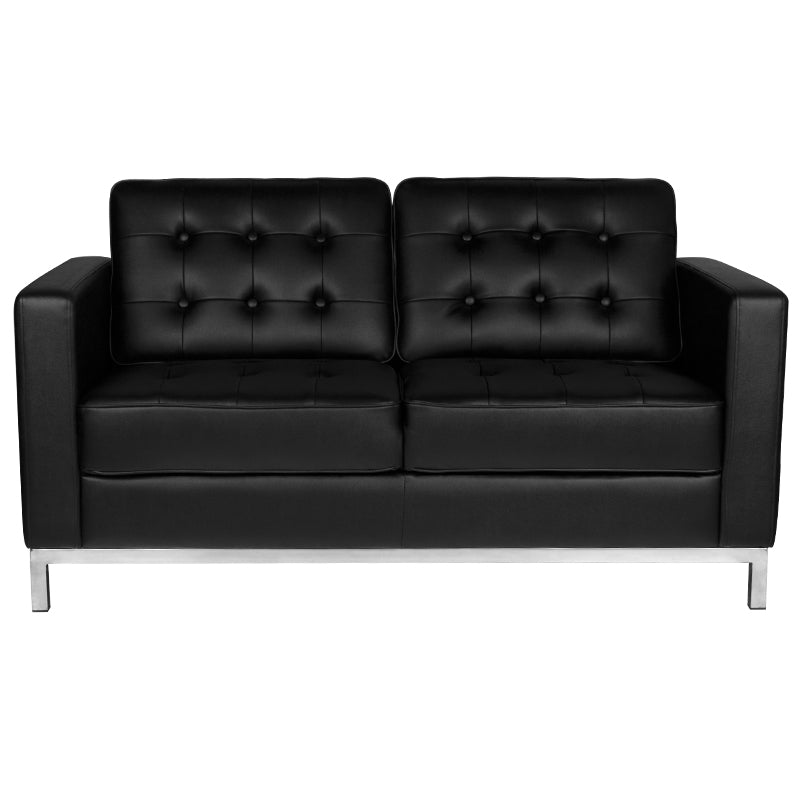 Divano Sala d'Attesa Gabbiano BM18019 2 Posti Nero - immagine 2