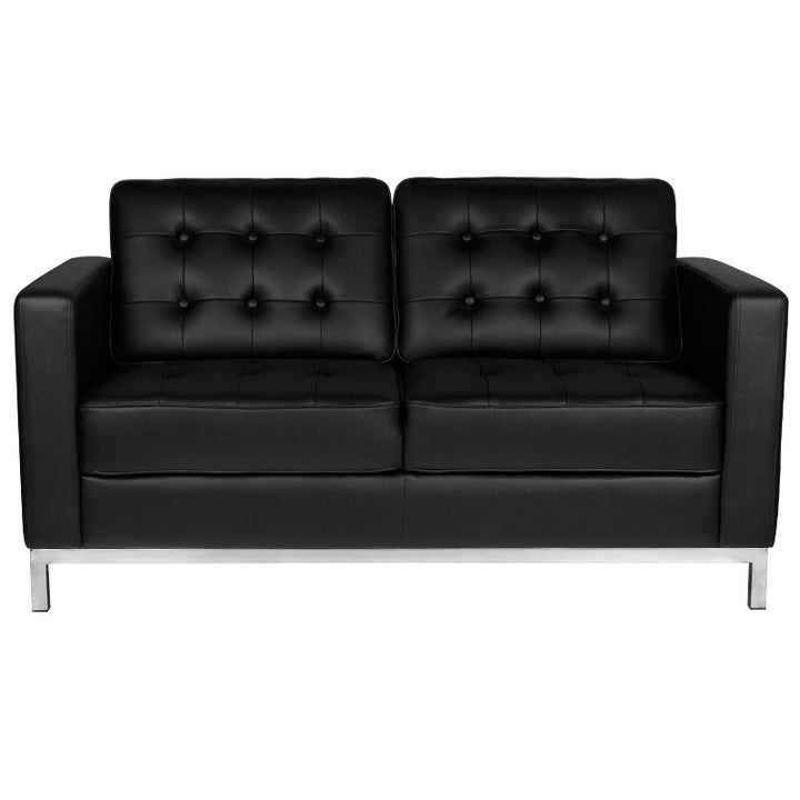 Divano Sala d'Attesa Gabbiano BM18019 2 Posti Nero - immagine 2