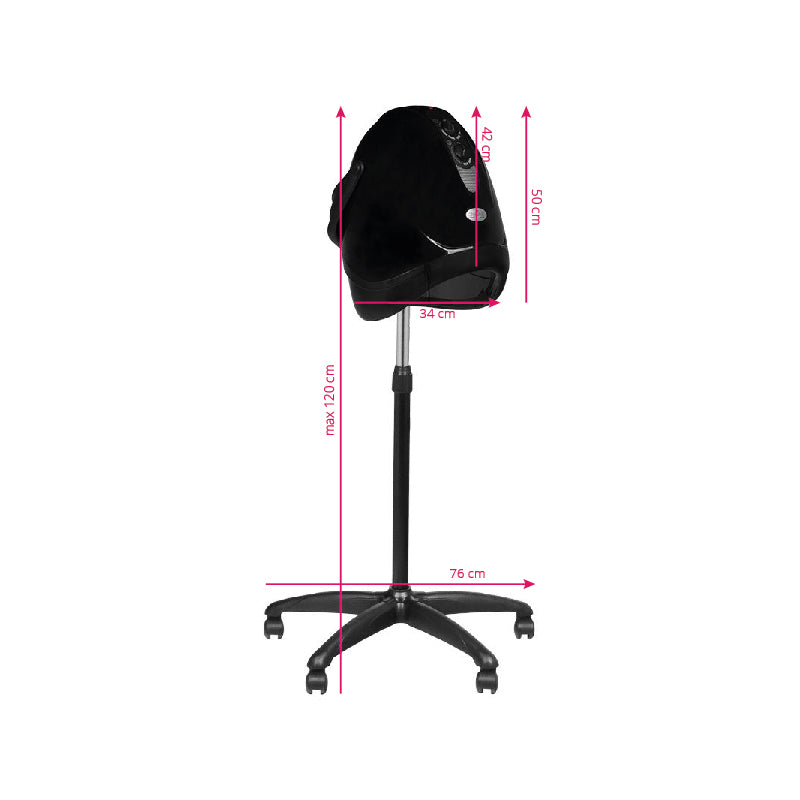 Casco Asciugacapelli su Stativo Gabbiano LX-201S Velocità Singola Nero - immagine 4