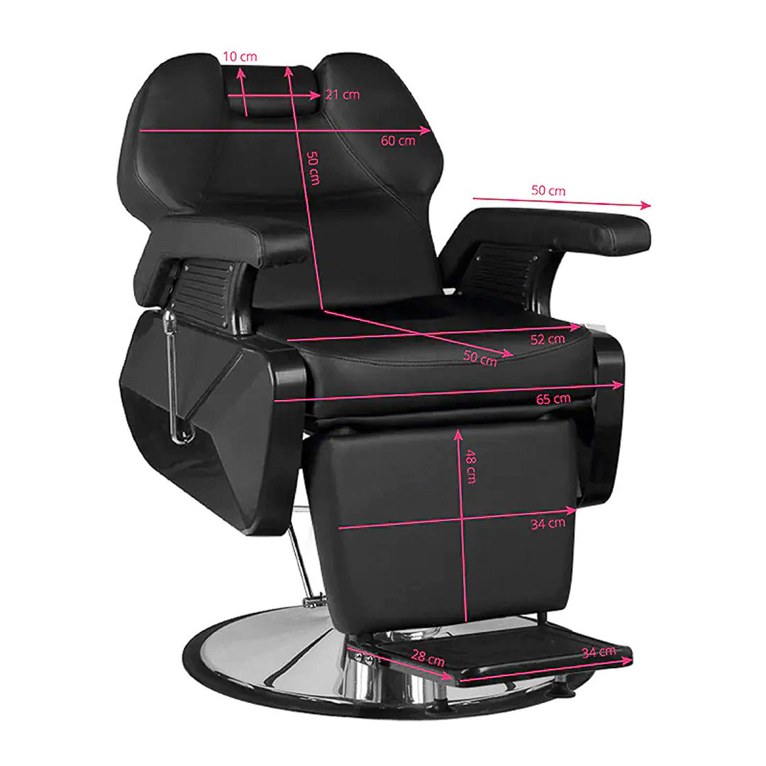 Poltrona Barbiere Hair System New York Nero - immagine 7