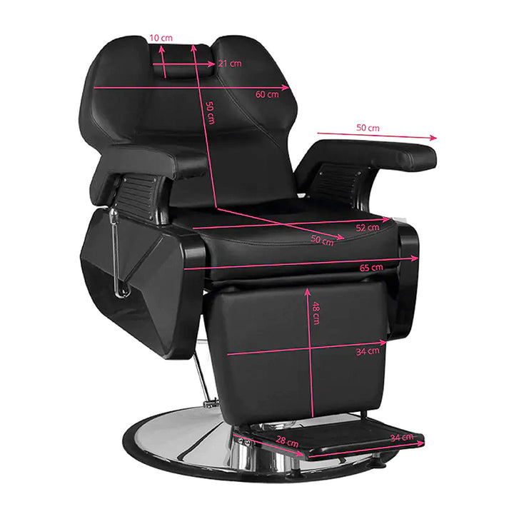 Poltrona Barbiere Hair System New York Nero - immagine 7