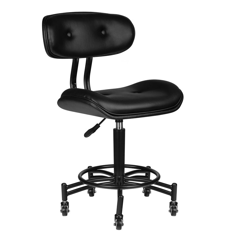 Sgabello Ergonomico con Ruote Gabbiano Florence Nero