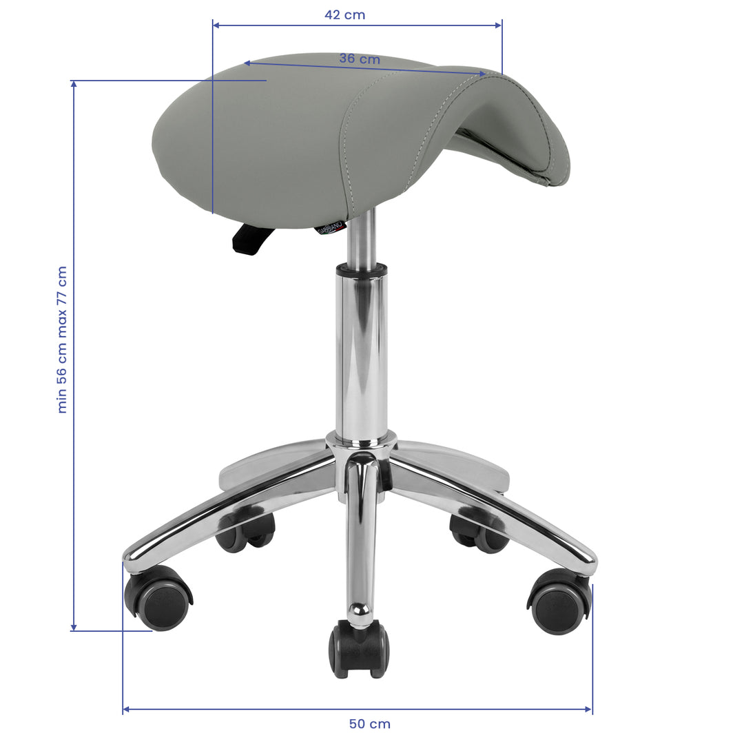Sgabello con Ruote AM-302 Grigio - immagine 8