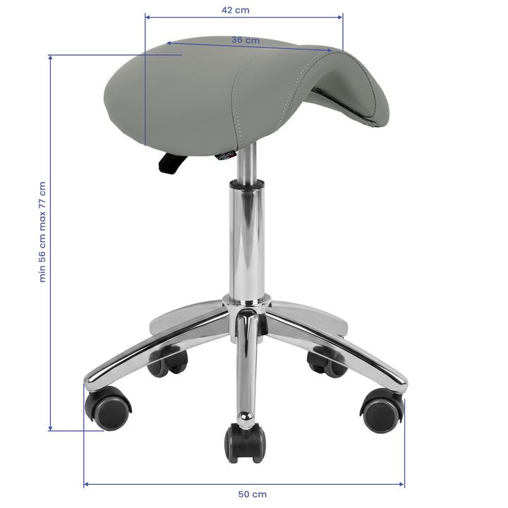 Sgabello con Ruote AM-302 Grigio - immagine 8