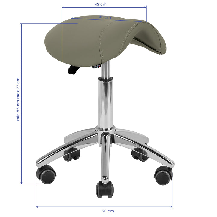 Sgabello con Ruote AM-302 Grigio - immagine 8