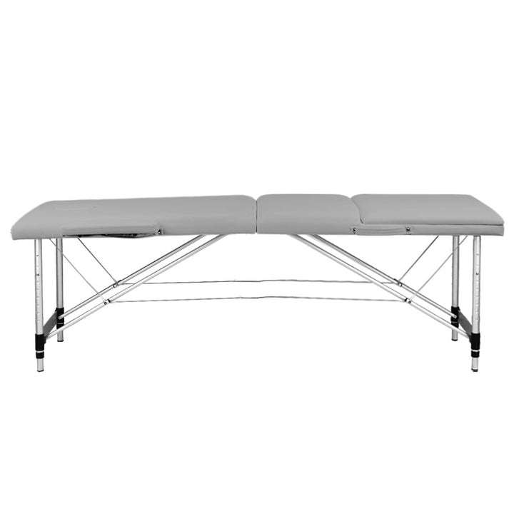 Lettino da massaggio pieghevole in alluminio Balance 3 zone grigio - immagine 4