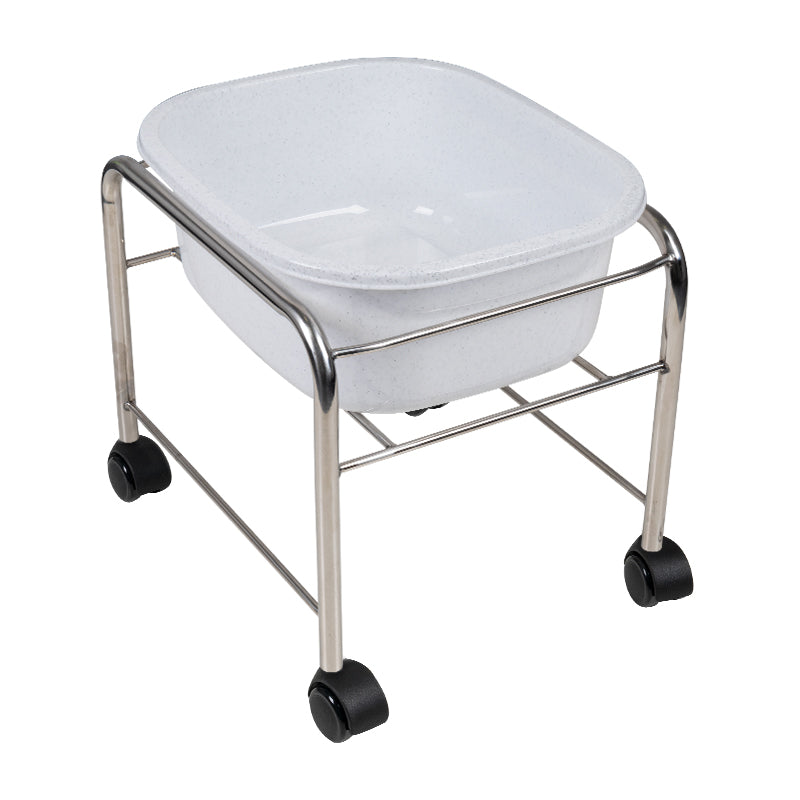Pediluvio Compatto con Ruote Cromo