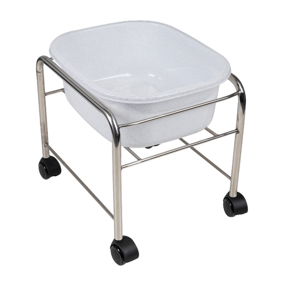 Pediluvio Compatto con Ruote Cromo