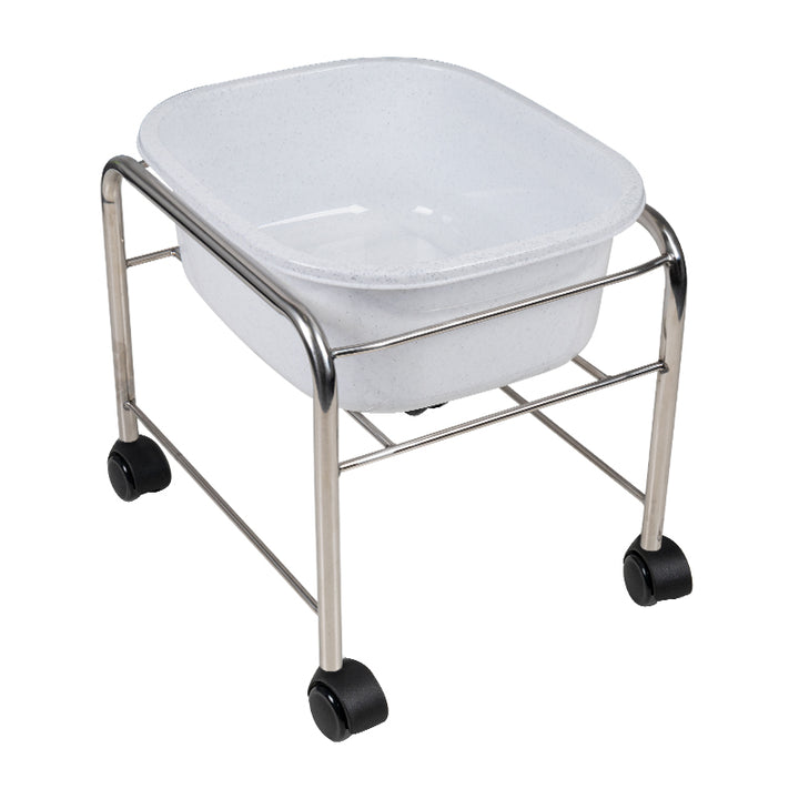 Pediluvio Compatto con Ruote Cromo