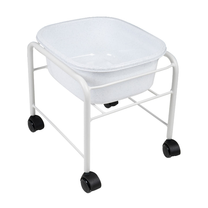Pediluvio Compatto con Ruote Bianco