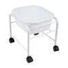 Pediluvio Compatto con Ruote Bianco
