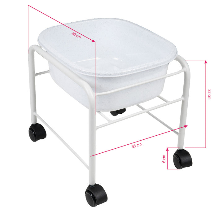 Pediluvio Compatto con Ruote Bianco - immagine 4