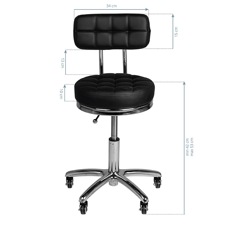 Sgabello Regolabile AM-877 Nero - immagine 5