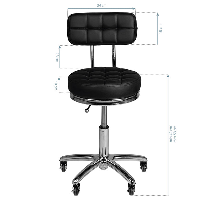 Sgabello Regolabile AM-877 Nero - immagine 5