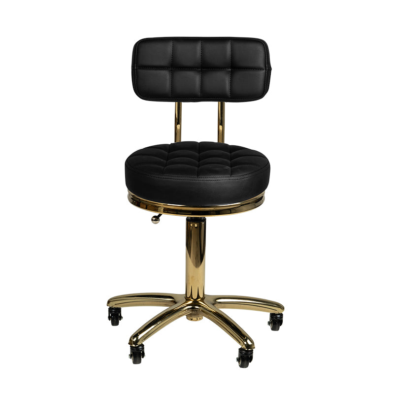 Sgabello Regolabile con Ruote AM-961 Oro Nero - immagine 2