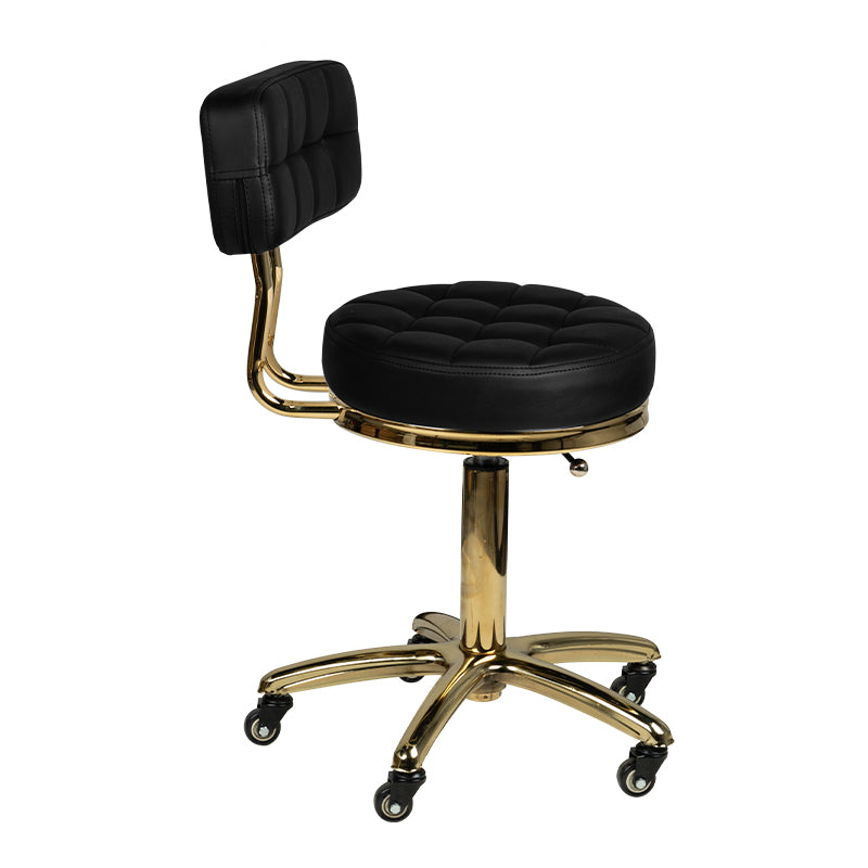 Sgabello Regolabile con Ruote AM-961 Oro Nero - immagine 3