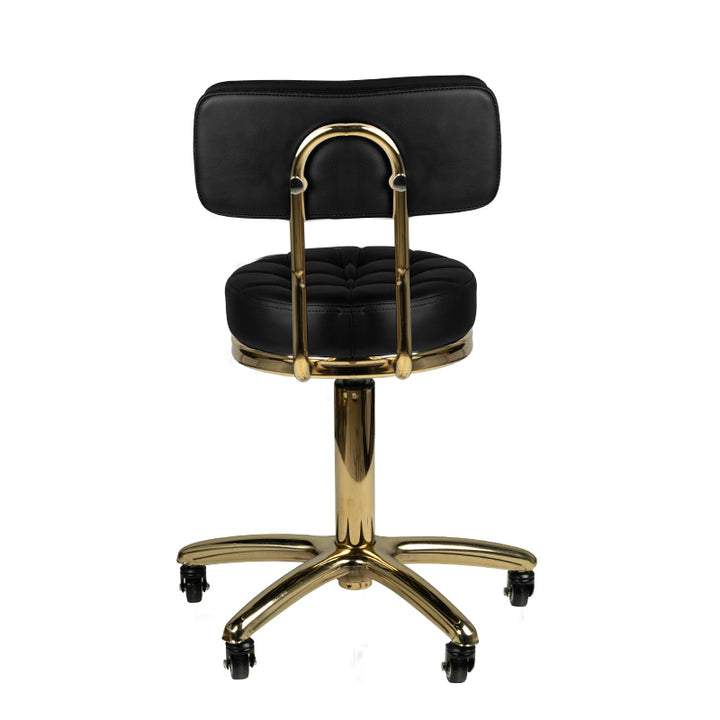 Sgabello Regolabile con Ruote AM-961 Oro Nero - immagine 4