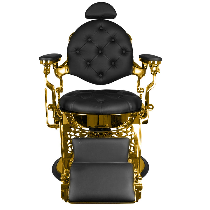 Poltrona Barbiere Gabbiano Giulio Gold Nero - immagine 4