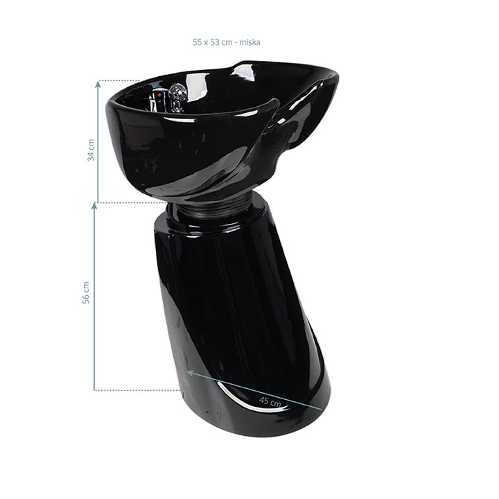 Lavatesta colonna Gabbiano MT-A3 Nero - immagine 7
