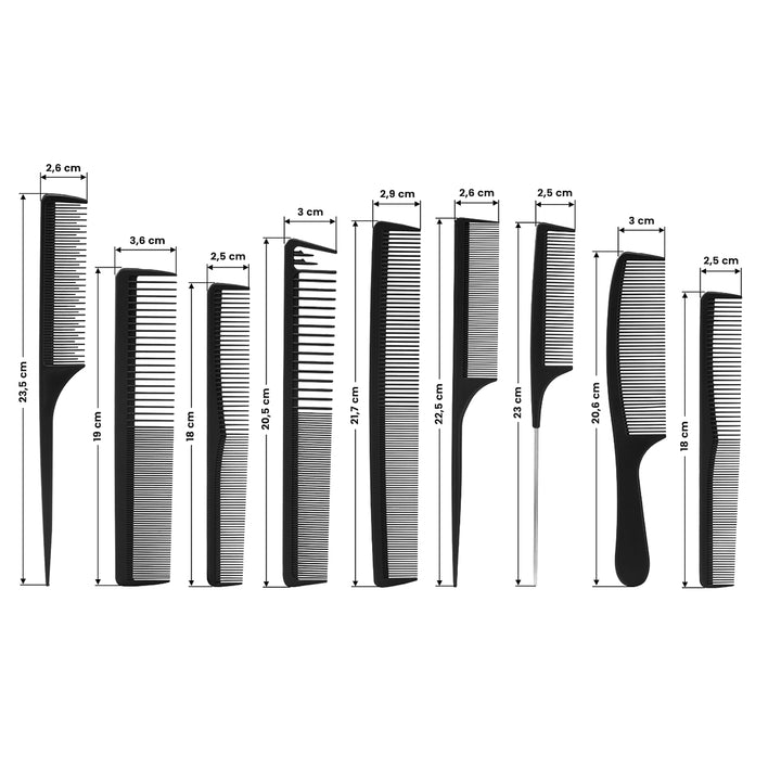 Set di Pettini Carbonio N-20 (9 Pezzi) - immagine 4