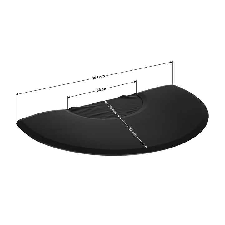 Tappeto Parrucchiere per Poltrona Semicircolare Nero - immagine 5