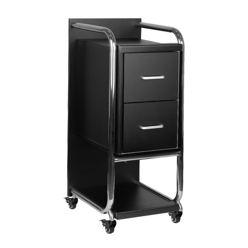 Carrello Parrucchiere Gabbiano Solo Nero-Argento