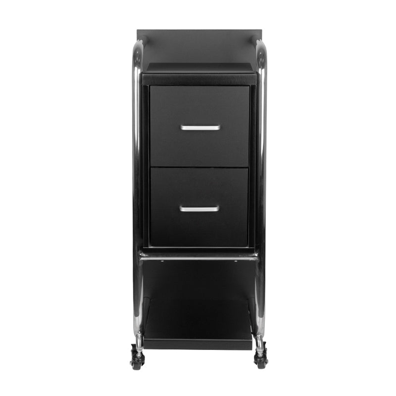 Carrello Parrucchiere Gabbiano Solo Nero-Argento - immagine 2