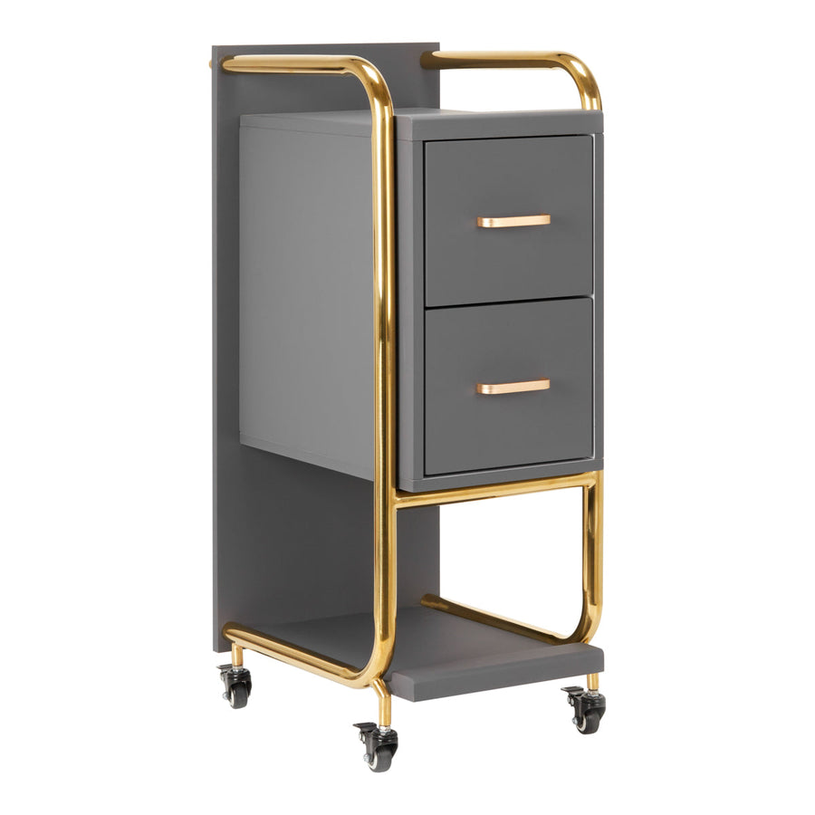 Carrello parrucchiere Gabbiano Solo Grigio-Oro 1