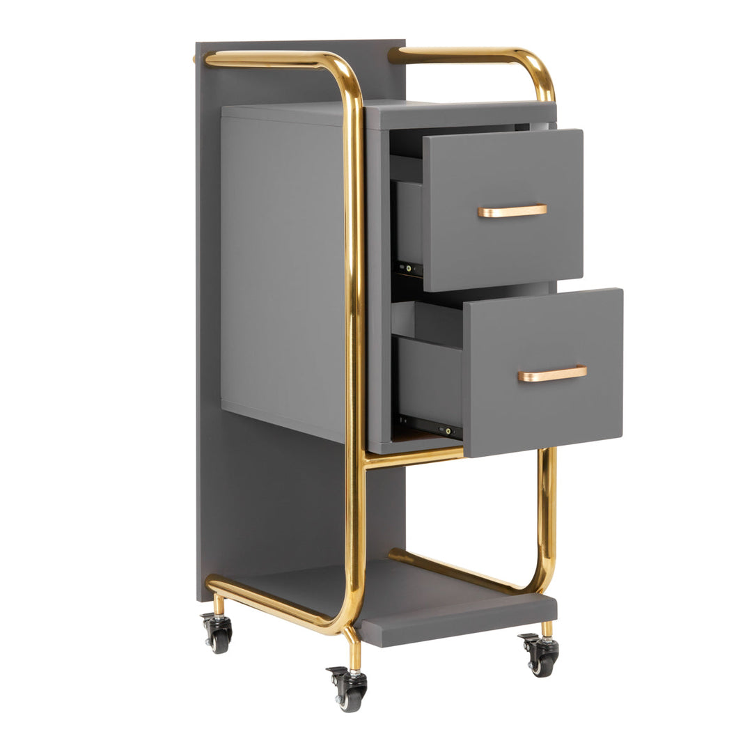 Carrello parrucchiere Gabbiano Solo Grigio-Oro 2