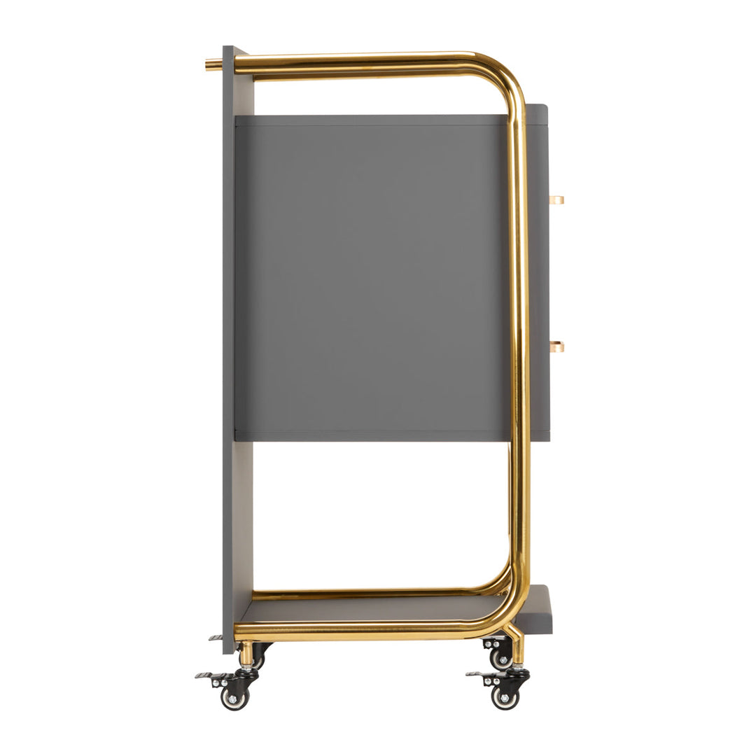 Carrello parrucchiere Gabbiano Solo Grigio-Oro 4