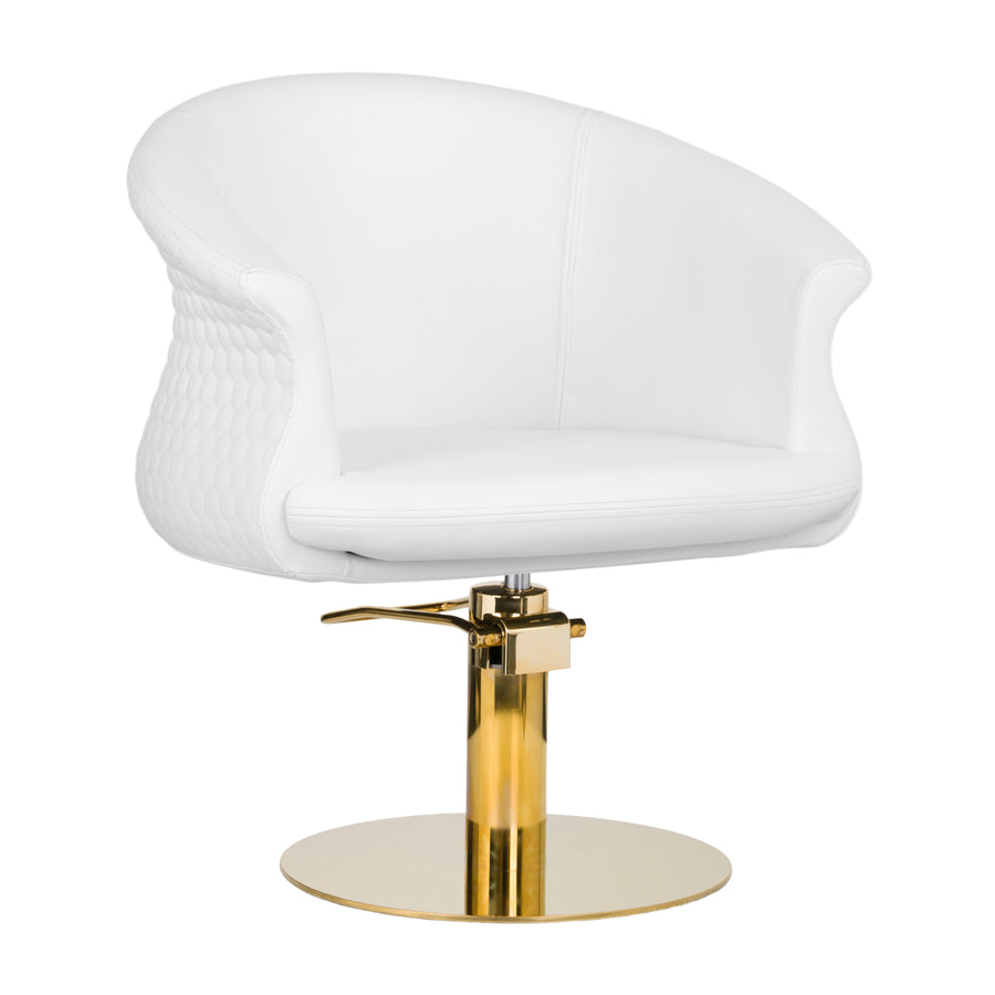 Poltrona parrucchiere Gabbiano Versailles Oro-Bianco 1