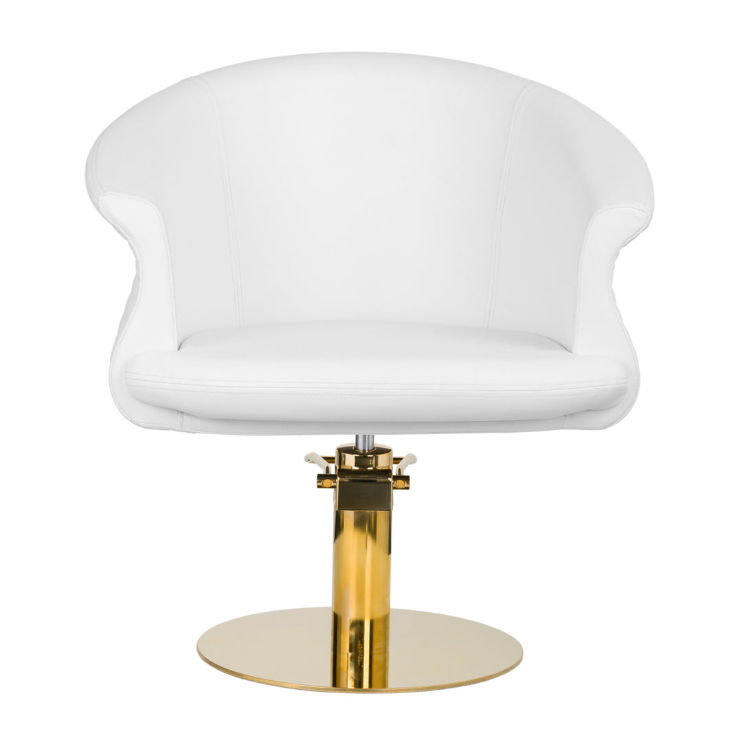 Poltrona parrucchiere Gabbiano Versailles Oro-Bianco 3