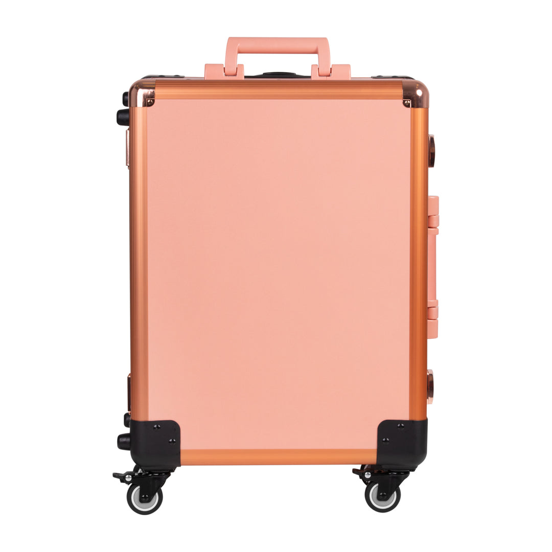 Valigia Trucco Postazione Mobile T-27 con Specchio Illuminato Oro Rosa - immagine 4