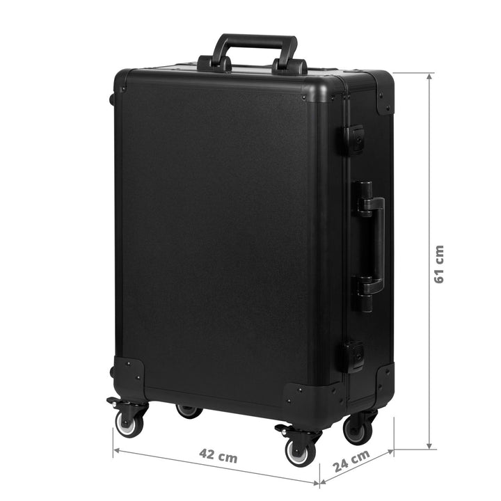 Valigia Trucco Postazione Mobile T-27 con Specchio Illuminato Nero - immagine 8