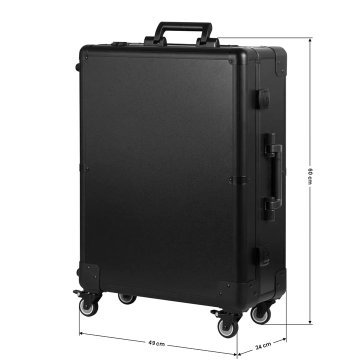 Valigia Trucco Postazione Mobile con Specchio Illuminato e Casse Nero - immagine 9