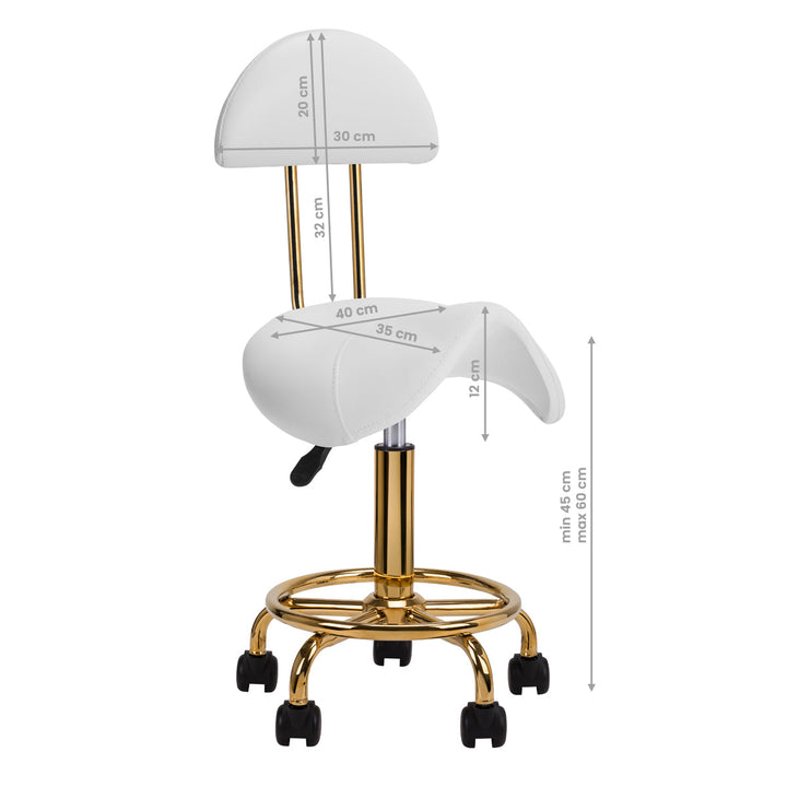 Sgabello ergonomico 6001 Oro Bianco 6