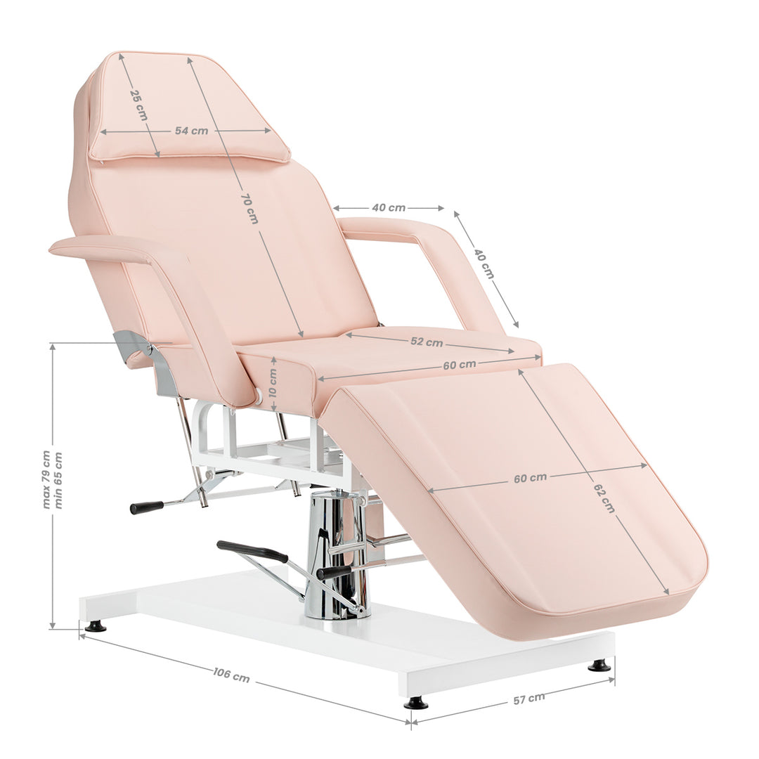 Poltrona estetista idraulica Basic 210 Rosa - immagine 19