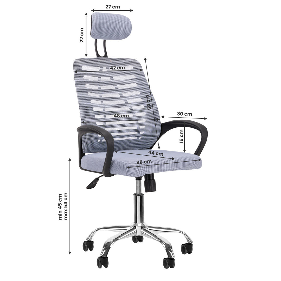 Sedia da ufficio QS-02 Grigio 8