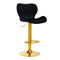 Sgabello da Bar QS-B15 Velluto Oro Nero