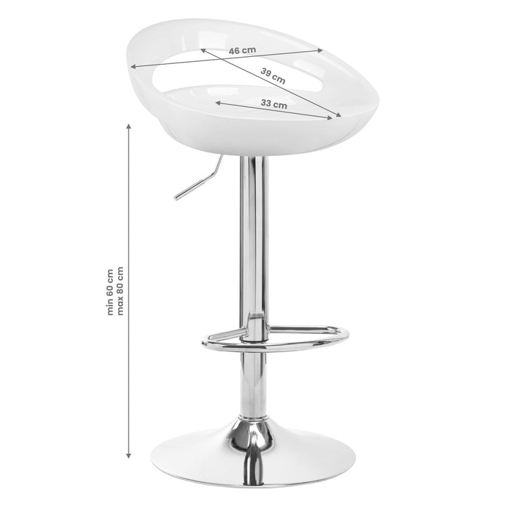 Sgabello da bar QS-B01 Bianco 6