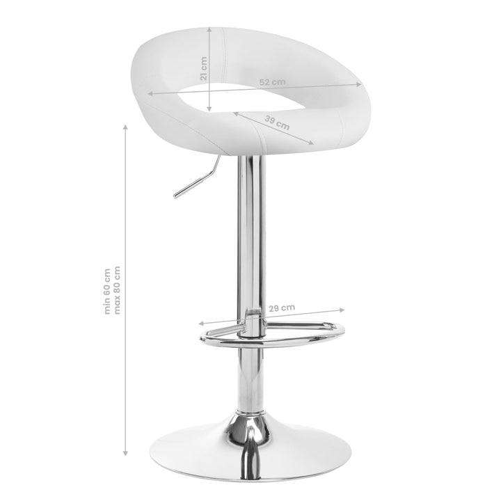 Sgabello da bar QS-B10 Bianco 6