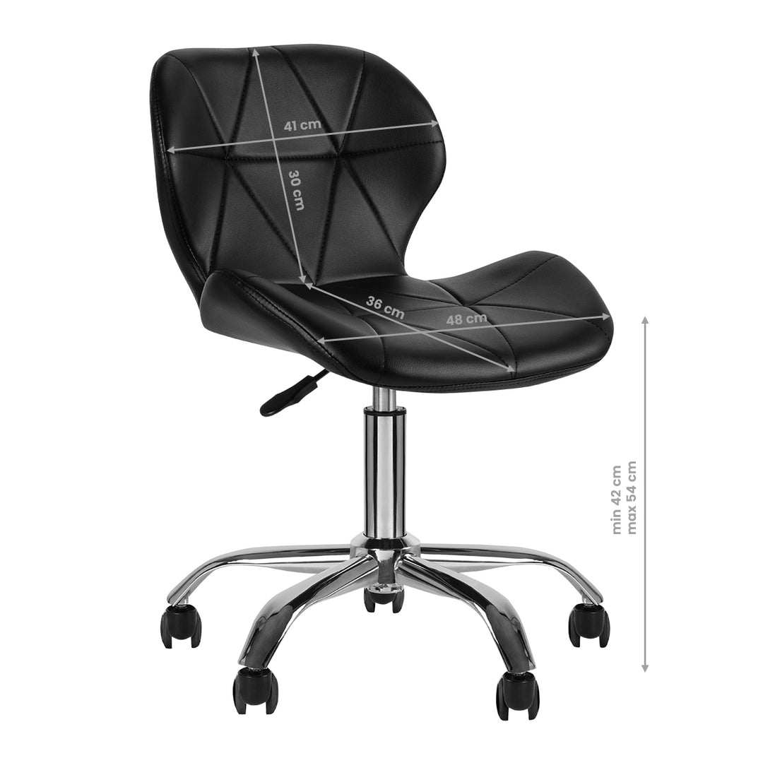 Sgabello con Ruote QS-06 Nero - immagine 6