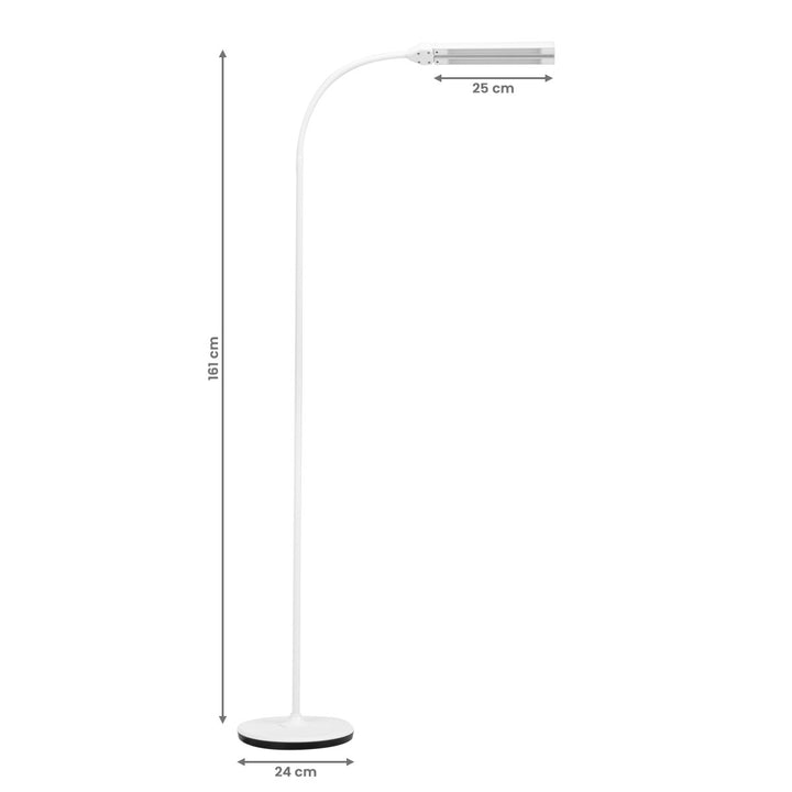 Lampada LED con Treppiede e Intensità Regolabile Glow 6019 Bianco - immagine 7