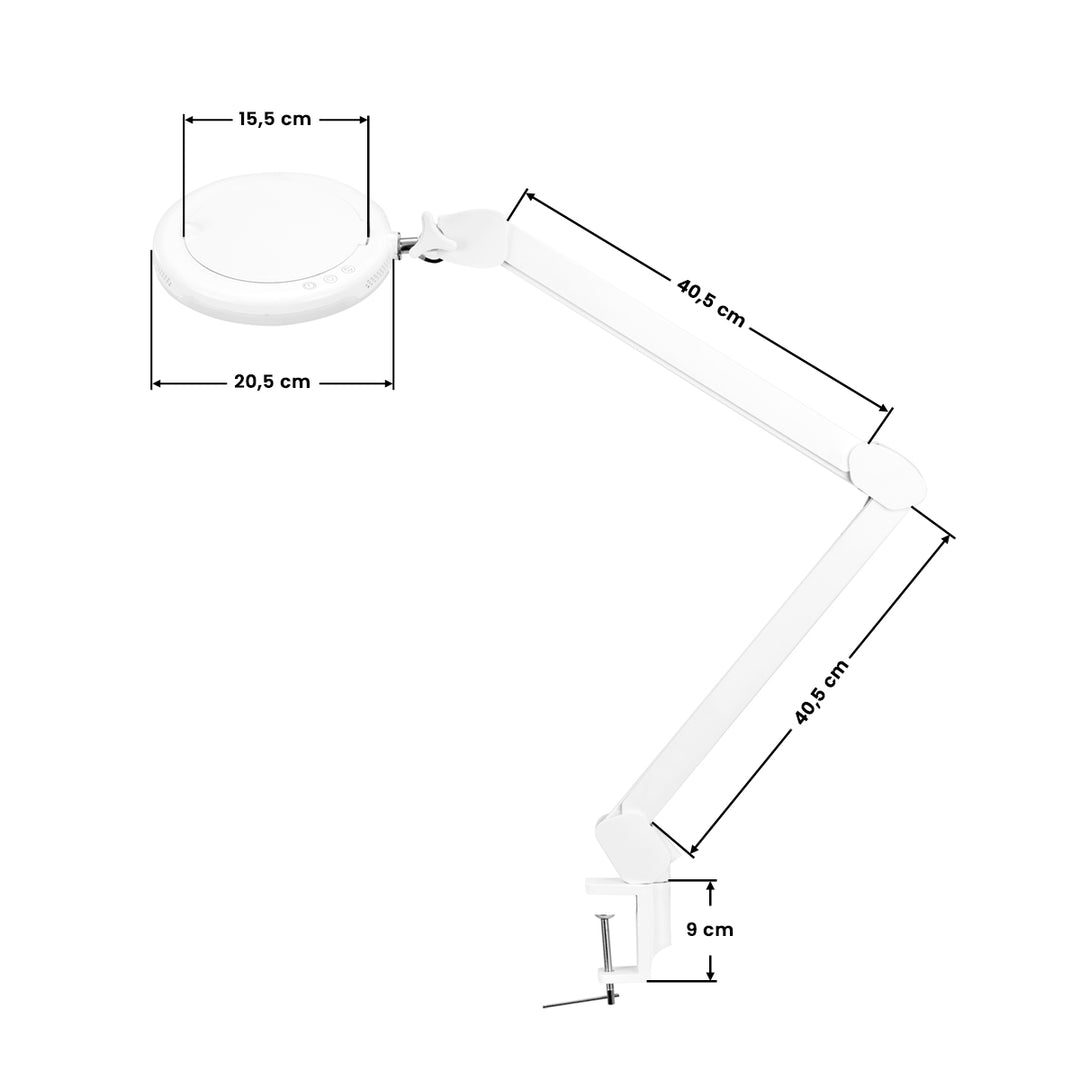 Lampada lente ingrandimento SMD LED Glow 8021 da Tavolo Bianco 10