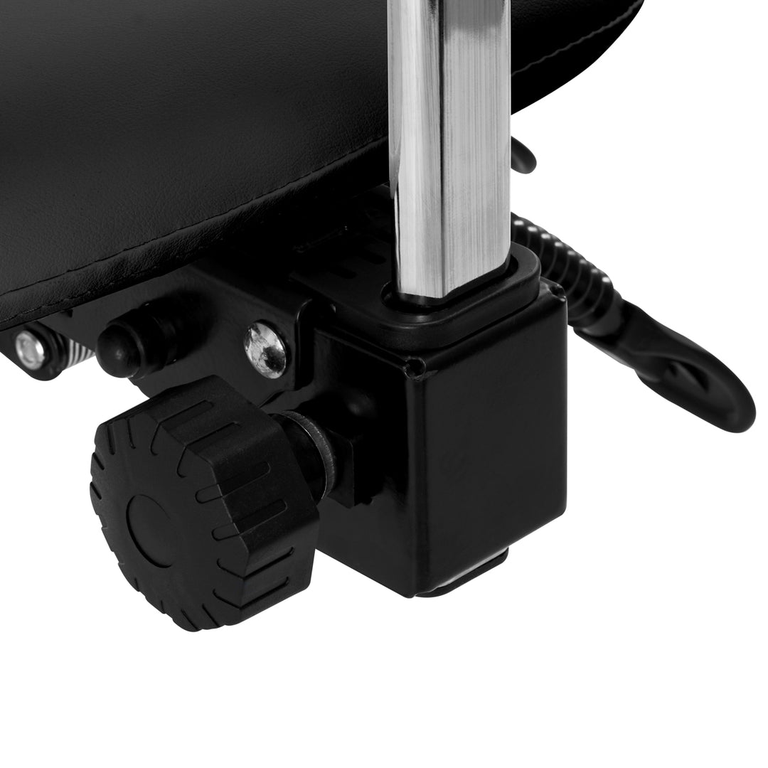 Sgabello Ergonomico Regolabile con Ruote e Schienale Giovanni 1004 Nero - immagine 5