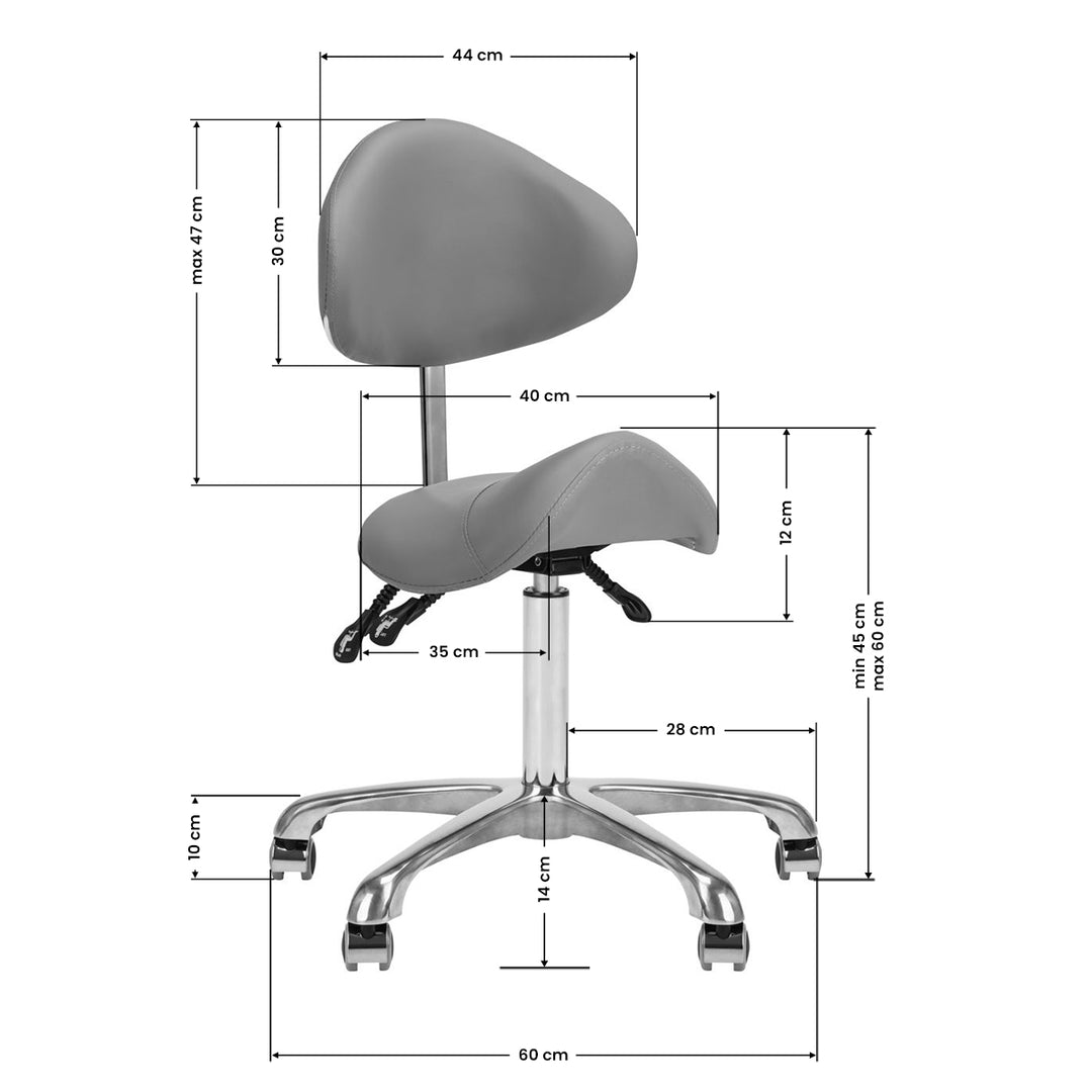 Sgabello ergonomico 1004 Giovanni Grigio 9