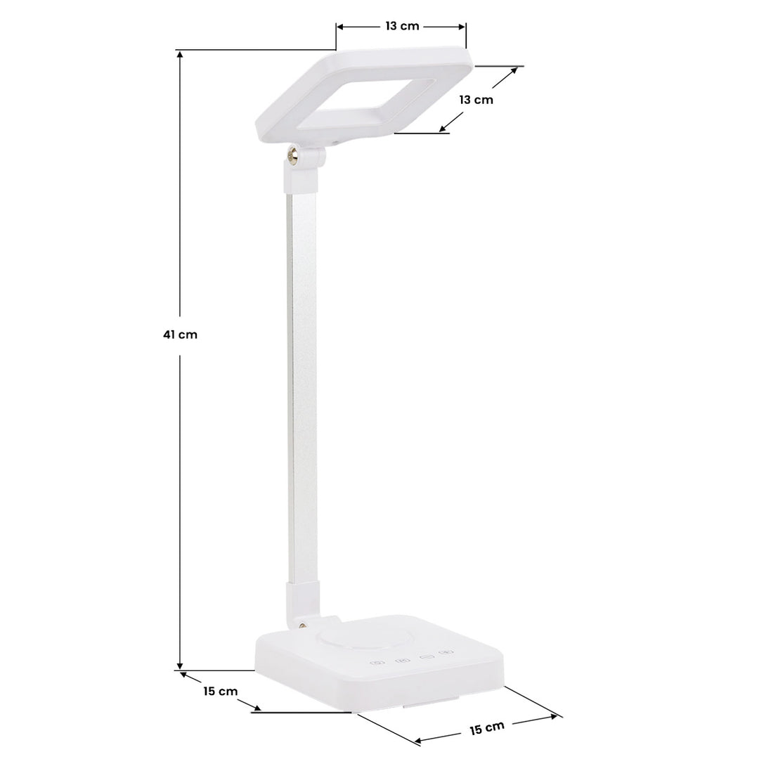 Lampada LED con Colore e Intensità Regolabili Elegante 804 Bianco - immagine 11