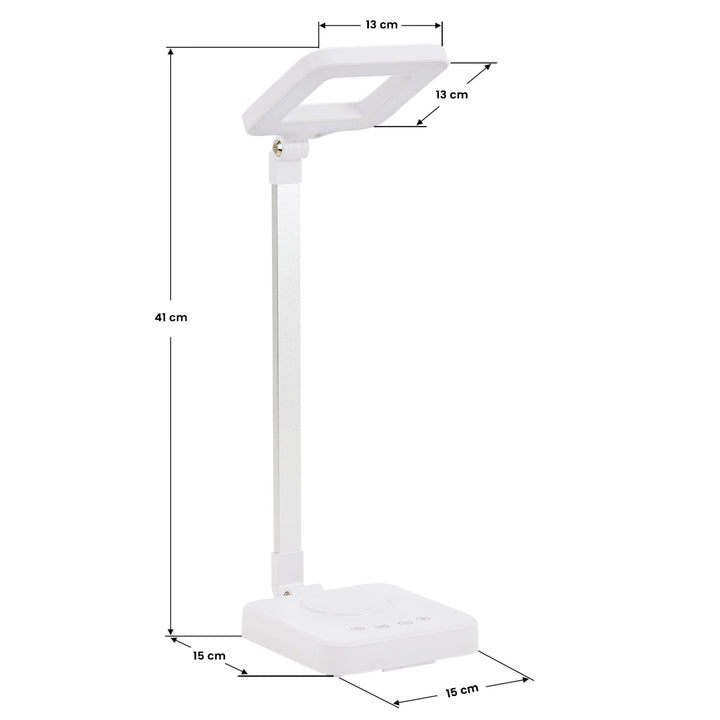 Lampada LED con Colore e Intensità Regolabili Elegante 804 Bianco - immagine 11