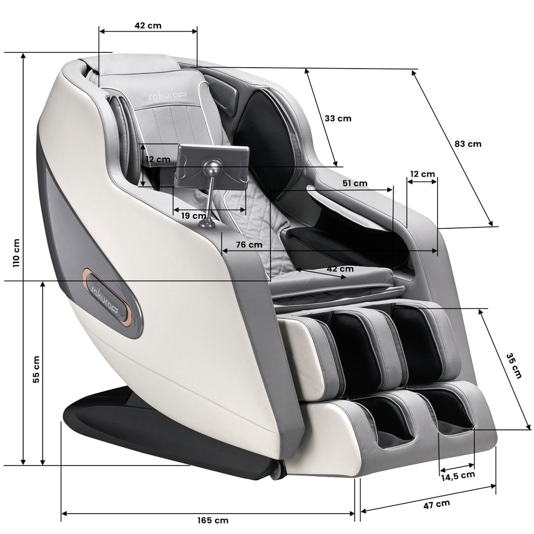 Poltrona Massaggiante Elettrica Sakura Comfort Plus 806 Grigio - immagine 18