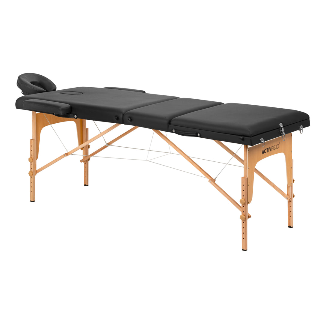 Lettino massaggio Portatile Komfort Activ Fizjo Lux 3 Zone Legno Nero –
